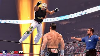 WWE 2K22 Rey Mysterio vs Eddie Guerrero WM 21 2K SHOWCASE MODE [upl. by Nolaf]