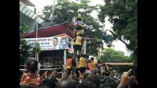 Dahi Handi celebration near Dadar station Mumbai on 10th august 2012 [upl. by Adnawuj]