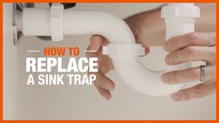 How to Replace a Sink Trap  Plumbing  The Home Depot [upl. by Euqinommod868]