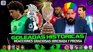 TOP 5 HUMILLACIONES HISTÓRICAS 🔥 de CONMEBOL a CONCACAF en COPA América 🏆 Reacción Hinchas y Prens [upl. by Gipsy]