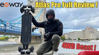 Exway Atlas Pro 4WD Electric skateboard Full Detailed HONEST Review [upl. by Arres]