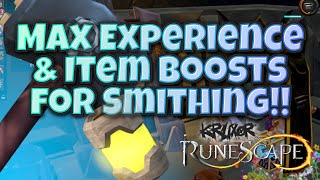 Maximum Experience and Item Boosts for Smithing ⚒️ runescape3 skilling [upl. by Annonyw73]