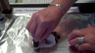 Acrylic or Acetate Swirl Technique  KreatesKards Tutorial [upl. by Julee735]