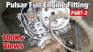 Bajaj pulsar 180cc full engine fitting Part 2 [upl. by Breeze65]