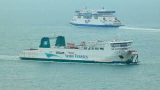 Irish ferries Isle of Innisheer inbound Dover [upl. by Ahsaeit952]