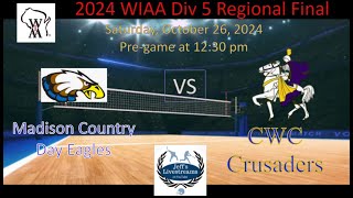 Madison Country Day vs CWC WIAA Div 5 Regional Final 102624 [upl. by Tabbie]