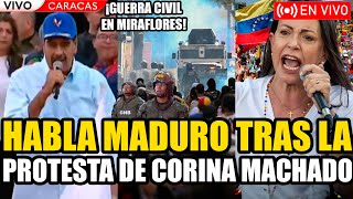 🔴URGENTE HABLA MADURO TRAS LA PROTESTA DE CORINA MACHADO 🔥GUERRA CIVIL EN VENEZUELA🔥  FRAN FIJAP [upl. by Attenwad]