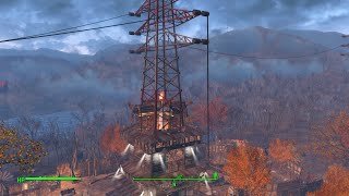 Fallout 4 Abernathy Wasteland Settlement The Tower Tour PC modded [upl. by Kirven270]