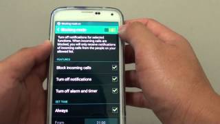 Samsung Galaxy S5 How to Block Off all Incoming Calls Except Allowed Contacts [upl. by Isdnil]