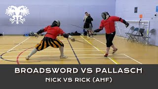 Highland Basket Hilt Broadsword vs Heavy Cavalry Pallasch [upl. by Mihe736]