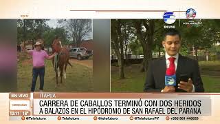 Carrera de caballos terminó con dos heridos de bala [upl. by Tserrof]