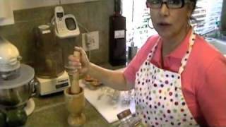 Preparing Garlic In a Mortar amp Pestle [upl. by Loresz]