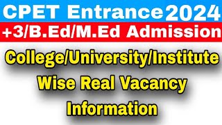 How To Check CPET PGBEdMEd3 Vacancy Seats Information 2024 OnlineOdisha PG3 Vacancy Seats [upl. by Wernda]