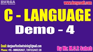 C  LANGUAGE tutorials  Demo  4  by Mr MCP Saheb On 23082024 8PM IST [upl. by Adnohsirk163]