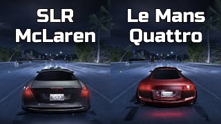 MercedesBenz SLR McLaren vs Audi Le Mans Quattro  Need for Speed Carbon Drag Race [upl. by Eerpud]