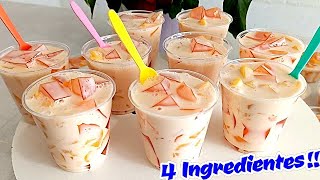 Postre Fácil para Vender Con tan Solo 4 Ingredientes POSTRE FRIOGELATINA DURAZNO CRIS EN LA COCINA [upl. by Sylvia]