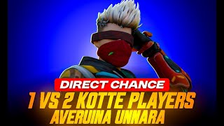 DIRECT CHANCE 1 Vs 2 KOTTE PLAYERS KI☠️ DFG YUVARAJ  freefiremax liveviral dfg [upl. by Thanasi]