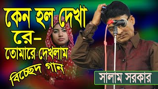 বাউল সালাম সরকার বিচ্ছেদ গান  কেন হল দেখা রে তোমারে দেখলাম  baul bicched gaan salam sarkar 2021 [upl. by Irv]