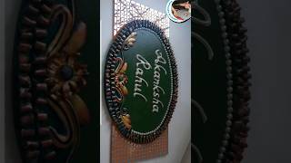 Try This Beautiful Nameplate on This Diwali  Mosaic Art Diwali Mosaic Nameplate short diy [upl. by Phare]