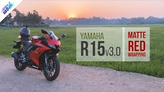 R15 v3 Vinyl Wrapping Matte Red  Malayalam Tech Video [upl. by Norvin]