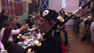 Burns Night 2018  piping in the Haggis and Address to a Haggis [upl. by Aelem]