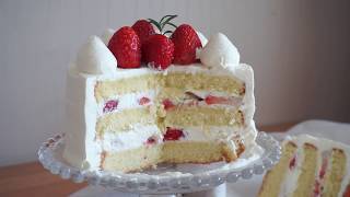 🍓 How to make GenoiseSponge Cake  Strawberry Shortcake 🍓 딸기 생크림 케이크  SweetHailey [upl. by Slinkman]