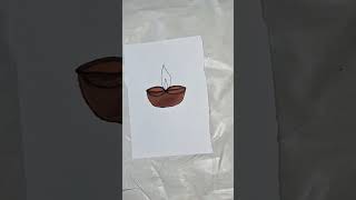 How to make diya painting  markar  shorts [upl. by Vlad]