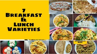 7 Vegetarian Tasty BREAKFAST amp LUNCH recipes •69 • For 1 week cooking • 1 WEEK VEG MENU RECIPES • [upl. by Karwan]