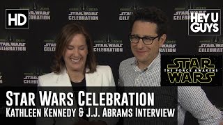 Director JJ Abrams amp Producer Kathleen Kennedy Interview Star Wars Celebration 2015 [upl. by Yemac]