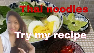 HOW TO COOK THAI CHICKEN NOODLES SOUP RECIPE my own styleusing rice noodles [upl. by Verna552]