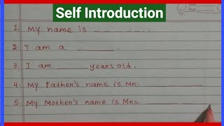 10 lines self introduction in English  Self introduction 10 lines  selfintroductioninenglish [upl. by Nerwal]