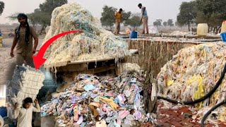 Recycling Of Waste Cloths in To White Cotton Manufacturing in Waste Factory [upl. by Comptom]