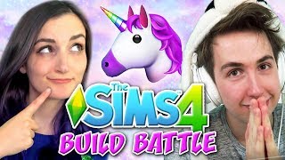 Sims 4 Build Battle VS Challenge Unicorn Edition w Oli [upl. by Odnalro]