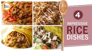 4 Impressive Rice Recipes By Food Fusion [upl. by Arriaes62]