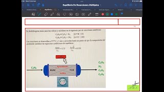 Avance y conversión en equilibrio para reacciones múltiples Parte 2 [upl. by Botti]