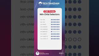 CSS Nth Child Selectors Unleash the Power of Precision Styling 💡  CSS Tricks  Tech Tamizhan [upl. by Naloj]