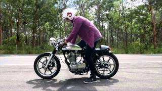 Yamaha SR400 Café Racer Custom  2015 model review [upl. by Novihs]