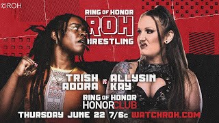 FULL MATCH  Allysin Kay vs Trish Adora  ROH June 22 2023 [upl. by Anayit]