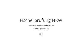 Fischerprüfung NRW  Spinnruten für Hechte und für Barsche [upl. by Rozamond]