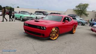 WhipAddict Hellcat Challenger All Gold Forgiatos Burnout on 24s [upl. by Eidarb]