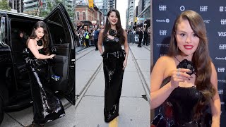 Selena Gomez in Black Sequin Gown at the TIFF Premiere of Emilia Perez [upl. by Ennadroj704]