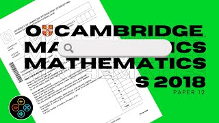 O Level Add Math May June 2018 Paper 12 403712 [upl. by Asela]