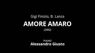 G Finizio AMORE AMARO  Piano accompaniment  Karaoke  Instrumental [upl. by Ehctav]