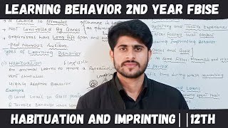 Learning BehaviourImprinting and Habituation Behavior2nd Year Biology [upl. by Roddy]