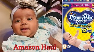 unboxing and review  Baby diaper Amazon haul Manjujairajput [upl. by Gunnar]