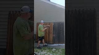 Oddly satisfying pressure washing satisfyingpressurewashing pressureclean diy [upl. by Eyllom]