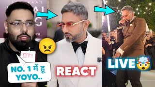 YO YO HONEY SINGH VS BADSHAH ‼️ YOYO REACT 🔥 HONEY SINGH LIVE PERFORMANCE 🤯 GLORY INTRO [upl. by Anetsirhc]