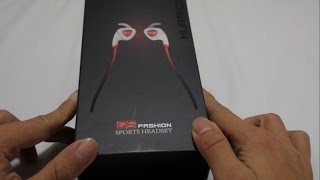 Bluedio Q5 Unbox Review and Instruction Guide for Inear Wireless Bluetooth Sports Headset [upl. by Ekusuy]