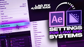 Best After effects  Media encoder settings for Low end Pcs  Lag fix for AE 24gb ram systems  4 [upl. by Eikceb]