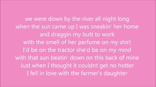 Farmers Daughter by Rodeny Atkins Lyrics [upl. by Evadne590]